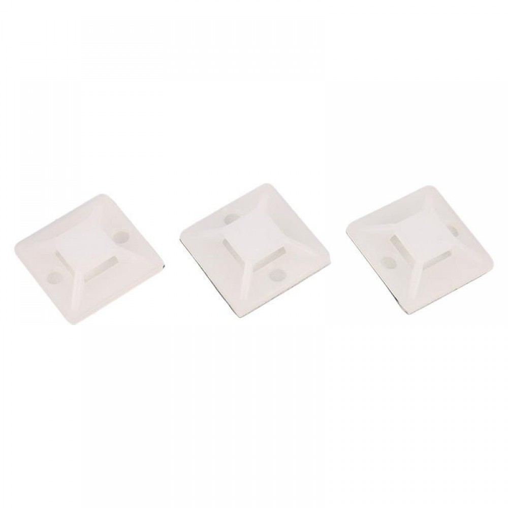 پایه بست کمربندی چسب دار 20x20 سفید پایه بست کمربندی چسب دار 20x20 سفید