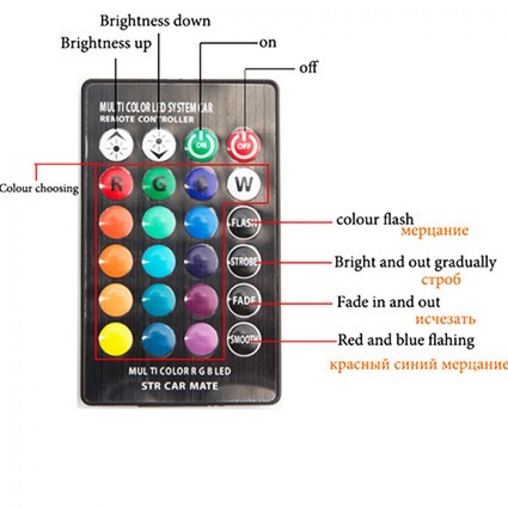 لامپ خودرو مدل مولتی کالر Multi Color