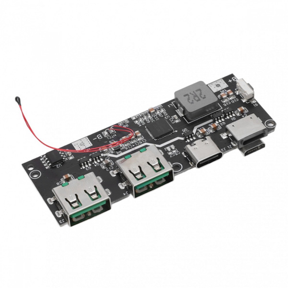 ماژول پاوربانک فست شارژ با دو خروجی و سنسور دما NTC