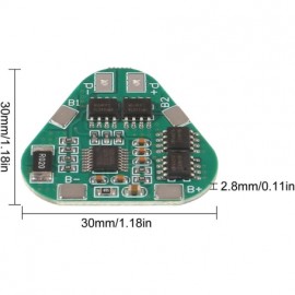ماژول مثلثی کنترل شارژ باتری لیتیومی ۳ سل ۸ آمپر مدل HX-3S-03
