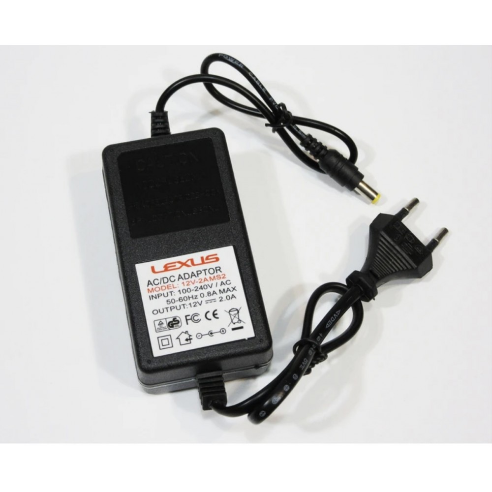 آداپتور 12 ولت 2 آمپر رو میزی برند لکسوس LEXUS آداپتور 12 ولت 2 آمپر رو میزی برند لکسوس LEXUS