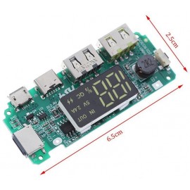 ماژول پاور بانک دو خروجی دارای نمایشگر  ماژول پاور بانک دو خروجی دارای نمایشگر