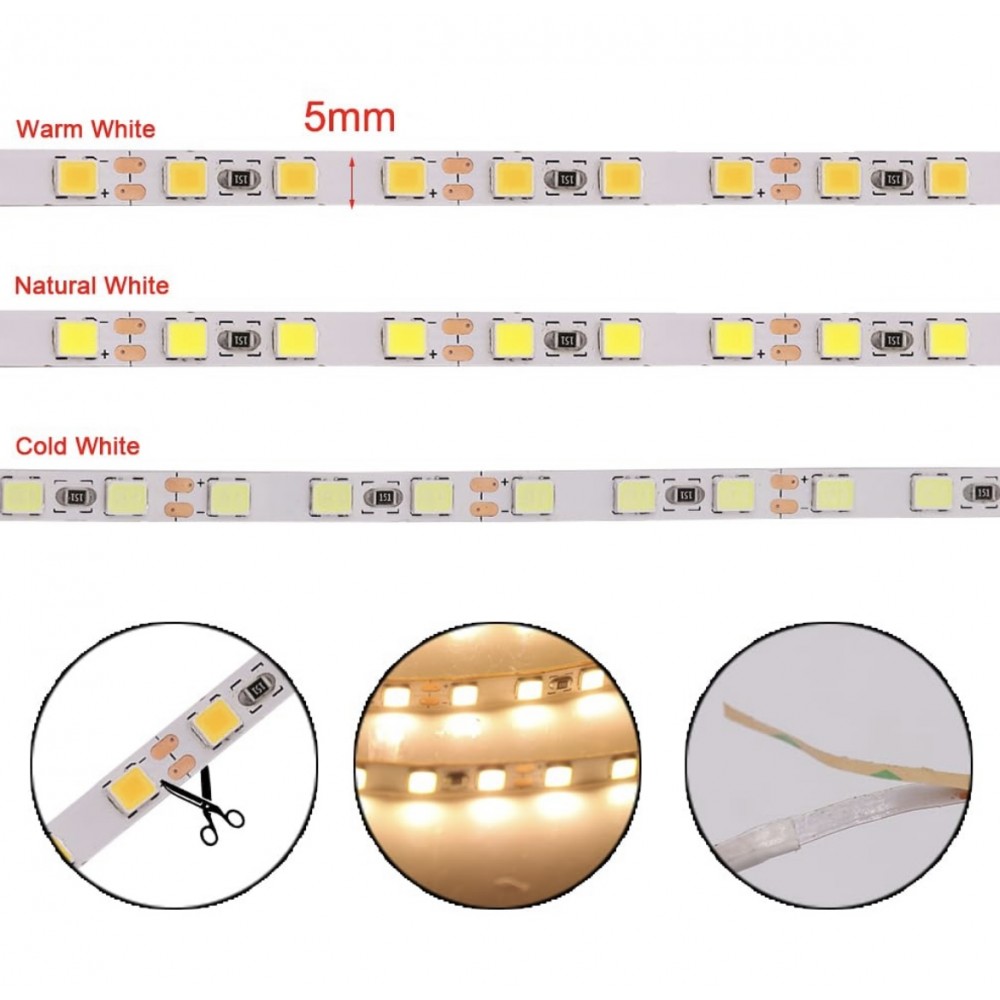 ریسه نواری ۱۲ ولت ۵ میلیمتر تراکم ۱۲۰  ریسه نواری ۱۲ ولت ۵ میلیمتر تراکم ۱۲۰